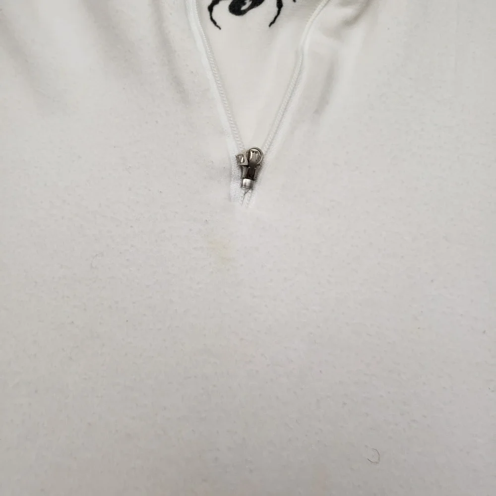 Vintage Spyder Shirt Mens XL White Y2k Quarter Zip Long Sleeve
